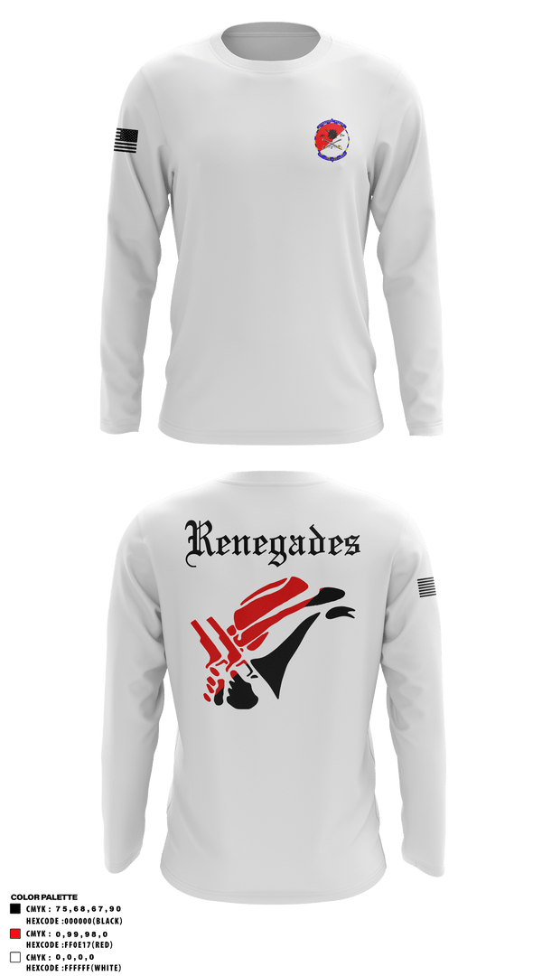 Long Sleeve Performance Shirt, Renegades, Army, Teamtime, Team time, sublimation, custom sports apparel, team uniforms, spirit wear, spiritwear, sports uniforms, custom shirts, team store, custom team store, fundraiser sports, apparel fundraiser