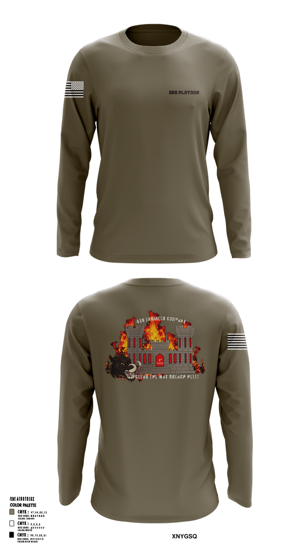 Long Sleeve Performance Shirt, 3rd Platoon, Army, Teamtime, Team time, sublimation, custom sports apparel, team uniforms, spirit wear, spiritwear, sports uniforms, custom shirts, team store, custom team store, fundraiser sports, apparel fundraiser