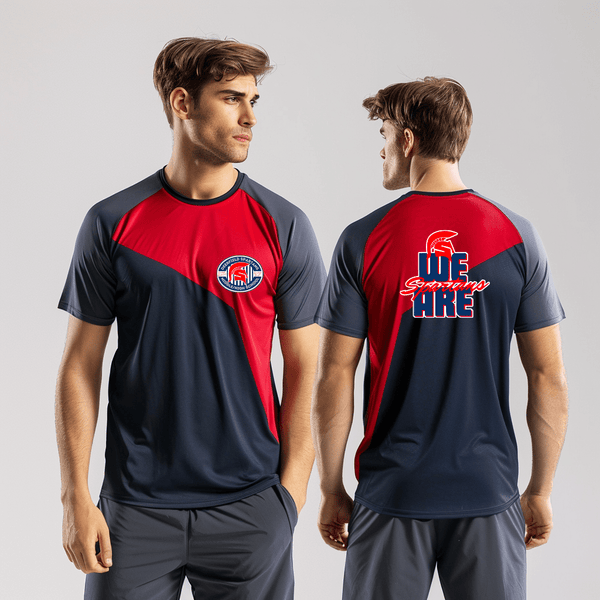 Short Sleeve Performance Shirt, Deerfield Spartans, Cross Country, Teamtime, Team time, sublimation, custom sports apparel, team uniforms, spirit wear, spiritwear, sports uniforms, custom shirts, team store, custom team store, fundraiser sports, apparel fundraiser