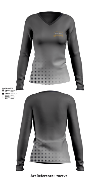 Women's Long Sleeve Vneck Shirt, Vazquez Decks LLC, , Teamtime, Team time, sublimation, custom sports apparel, team uniforms, spirit wear, spiritwear, sports uniforms, custom shirts, team store, custom team store, fundraiser sports, apparel fundraiser