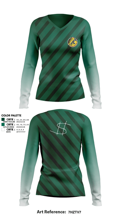 Rick Slick 479345792 Women's Long Sleeve V-neck Shirt - 1