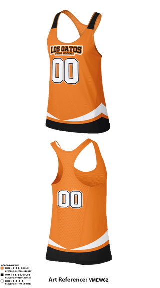 Women's Track Singlet, Los Gatos High School Field Hockey, Field Hockey, Teamtime, Team time, sublimation, custom sports apparel, team uniforms, spirit wear, spiritwear, sports uniforms, custom shirts, team store, custom team store, fundraiser sports, apparel fundraiser