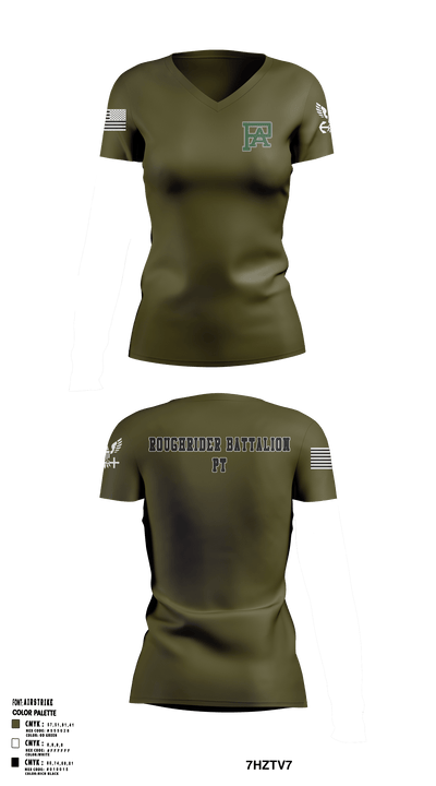 Roughrider Battalion 33951588 Women's Short Sleeve V-neck Shirt - 49