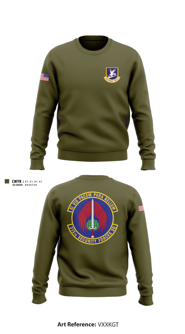 Crew Neck Sweatshirt, 315 SFS CHS, Air Force, Teamtime, Team time, sublimation, custom sports apparel, team uniforms, spirit wear, spiritwear, sports uniforms, custom shirts, team store, custom team store, fundraiser sports, apparel fundraiser