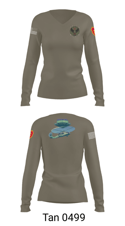 C CO 3-25 Dustoff 93146032 Women's Long Sleeve V-neck Shirt - 41