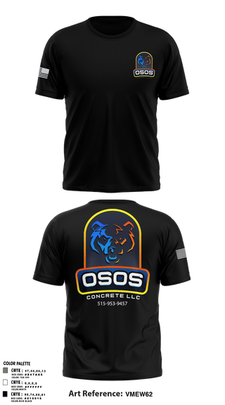 Short Sleeve Performance Shirt, OSOS CONCRETE LLC, , Teamtime, Team time, sublimation, custom sports apparel, team uniforms, spirit wear, spiritwear, sports uniforms, custom shirts, team store, custom team store, fundraiser sports, apparel fundraiser