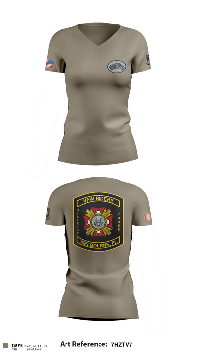 VFW Post 8191 13144984 Women's Short Sleeve V-neck Shirt - 2