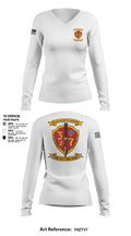3rd Battalion 7th Marines 15959701 Women's Long Sleeve V-neck Shirt - 2