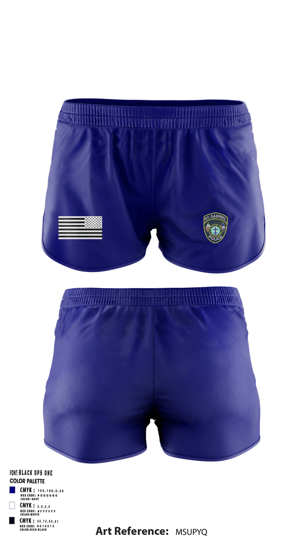 Women's Shorts, SGPD, Police, Teamtime, Team time, sublimation, custom sports apparel, team uniforms, spirit wear, spiritwear, sports uniforms, custom shirts, team store, custom team store, fundraiser sports, apparel fundraiser