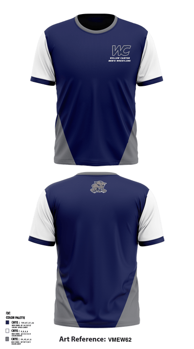 Willow Canyon High School Wrestling 60187801 Short Sleeve Performance Shirt - 1