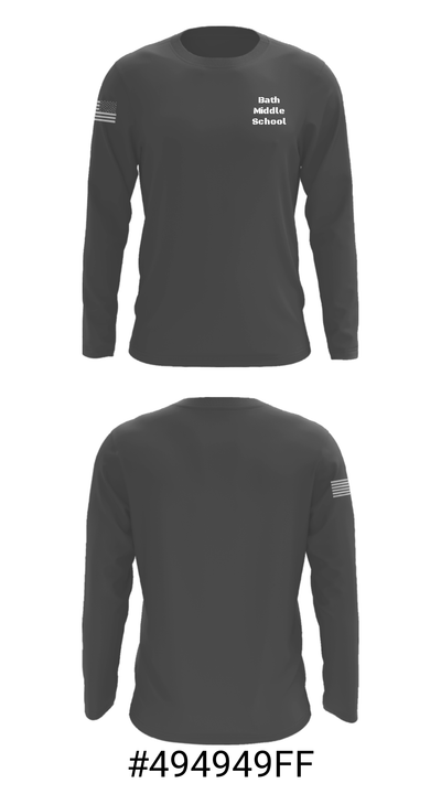 Bath Middle School 64312928 Long Sleeve Performance Shirt - 15