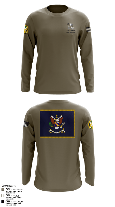 1-155th Dixie Thunder 83572891 Long Sleeve Performance Shirt - 1