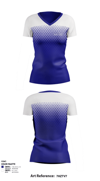 Women's Short Sleeve Vneck Shirt, Garfield Heights Middle School, Spirit Store, Teamtime, Team time, sublimation, custom sports apparel, team uniforms, spirit wear, spiritwear, sports uniforms, custom shirts, team store, custom team store, fundraiser sports, apparel fundraiser