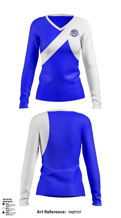 Women's Long Sleeve Vneck Shirt, Trinity Senior High School, Spirit Store, Teamtime, Team time, sublimation, custom sports apparel, team uniforms, spirit wear, spiritwear, sports uniforms, custom shirts, team store, custom team store, fundraiser sports, apparel fundraiser