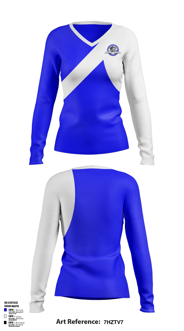 Women's Long Sleeve Vneck Shirt, Trinity Senior High School, Spirit Store, Teamtime, Team time, sublimation, custom sports apparel, team uniforms, spirit wear, spiritwear, sports uniforms, custom shirts, team store, custom team store, fundraiser sports, apparel fundraiser