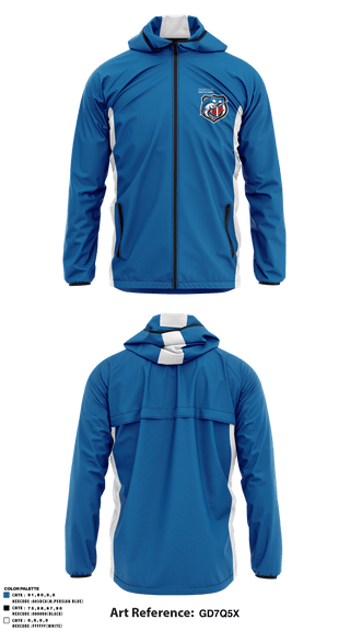 Windbreaker, Fagatogo Blues, Football, Teamtime, Team time, sublimation, custom sports apparel, team uniforms, spirit wear, spiritwear, sports uniforms, custom shirts, team store, custom team store, fundraiser sports, apparel fundraiser
