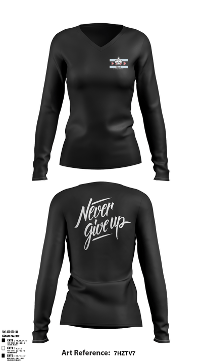Team Iron RushTeam Iron Rush 33332368 Women's Long Sleeve V-neck Shirt - 1
