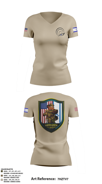 13th Missile Defense Battery 67217504 Women's Short Sleeve V-neck Shirt - 6