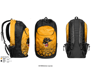 Gear Bag, West Salem High School Basketball, Men's Basketball, Teamtime, Team time, sublimation, custom sports apparel, team uniforms, spirit wear, spiritwear, sports uniforms, custom shirts, team store, custom team store, fundraiser sports, apparel fundraiser