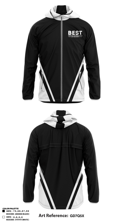 BEST (bail enforcement street team) fugitive apprehension and security 21875415 Windbreaker - 1