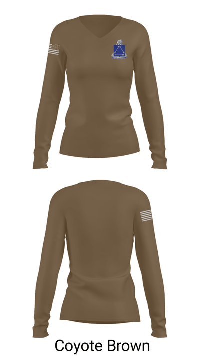 1-180th Cav 42741060 Women's Long Sleeve V-neck Shirt - 38