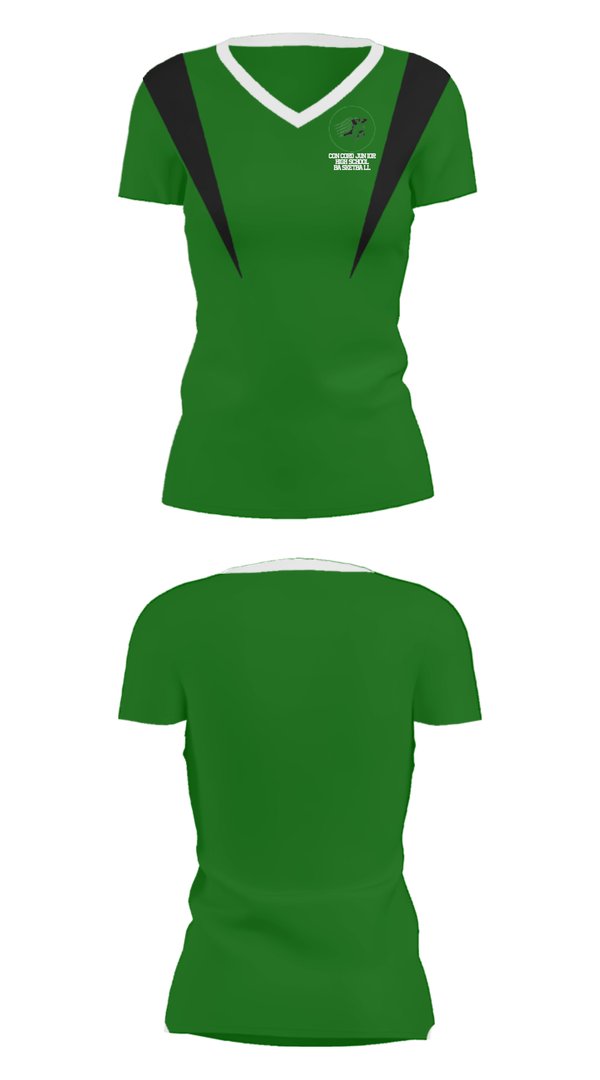 Women's Short Sleeve Vneck Shirt, Concord Junior High School Basketball, Men's Basketball, Teamtime, Team time, sublimation, custom sports apparel, team uniforms, spirit wear, spiritwear, sports uniforms, custom shirts, team store, custom team store, fundraiser sports, apparel fundraiser