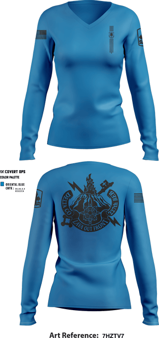 Women's Long Sleeve Vneck Shirt, , National Guard, Teamtime, Team time, sublimation, custom sports apparel, team uniforms, spirit wear, spiritwear, sports uniforms, custom shirts, team store, custom team store, fundraiser sports, apparel fundraiser