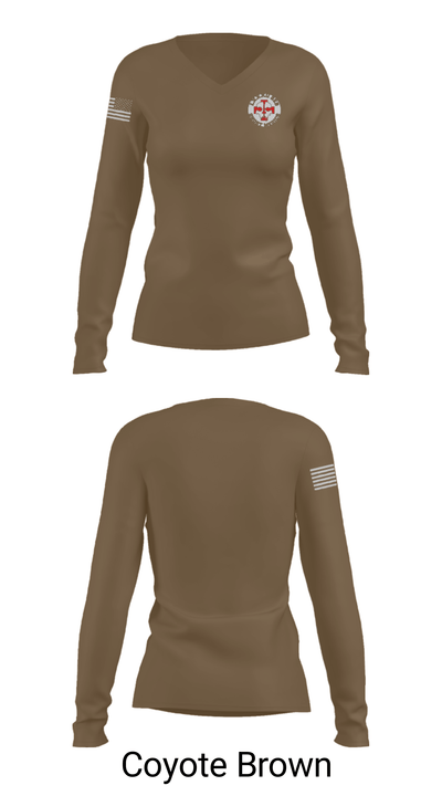 Ghost Med 32918905 Women's Long Sleeve V-neck Shirt - 36