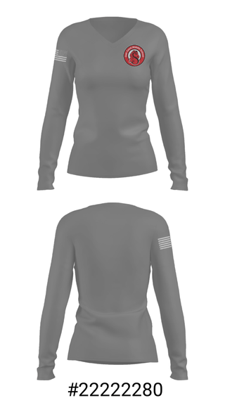 Women's Long Sleeve Vneck Shirt, Oak-Land Middle School Cross Country, Cross Country, Teamtime, Team time, sublimation, custom sports apparel, team uniforms, spirit wear, spiritwear, sports uniforms, custom shirts, team store, custom team store, fundraiser sports, apparel fundraiser