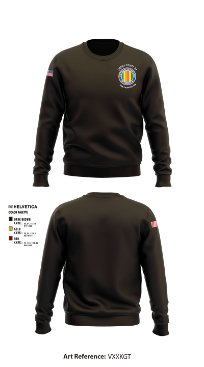 Liberty County, GA; VVA Chapter 789 5538310 Crew Neck Sweatshirt - 1