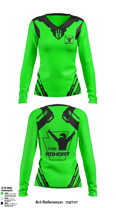 The Kohort 26796532 Women's Long Sleeve V-neck Shirt - 10