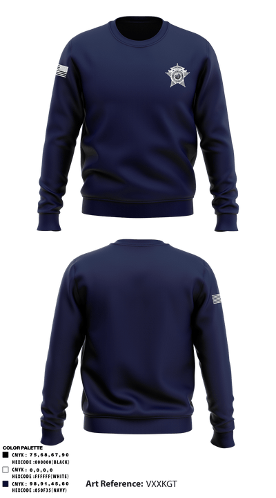 Hendricks County Coroner’s Office 77923948 Crew Neck Sweatshirt - 3
