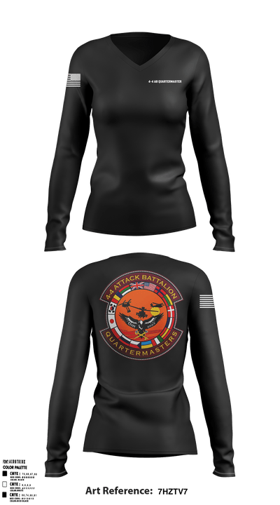 4-4 AB, S4 38359705 Women's Long Sleeve V-neck Shirt - 49