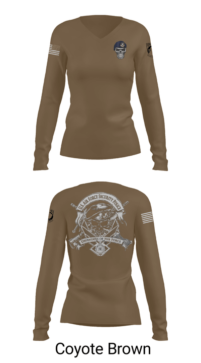 122d Security Forces Squadron 67227139 Women's Long Sleeve V-neck Shirt - 38