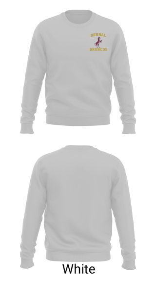 Crew Neck Sweatshirt, Bernal Intermediate School, Spirit Store, Teamtime, Team time, sublimation, custom sports apparel, team uniforms, spirit wear, spiritwear, sports uniforms, custom shirts, team store, custom team store, fundraiser sports, apparel fundraiser