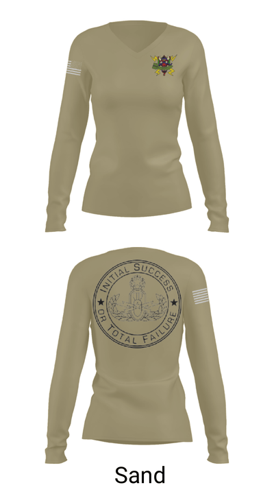 718th OD CO (EOD) 57981362 Women's Long Sleeve V-neck Shirt - 42