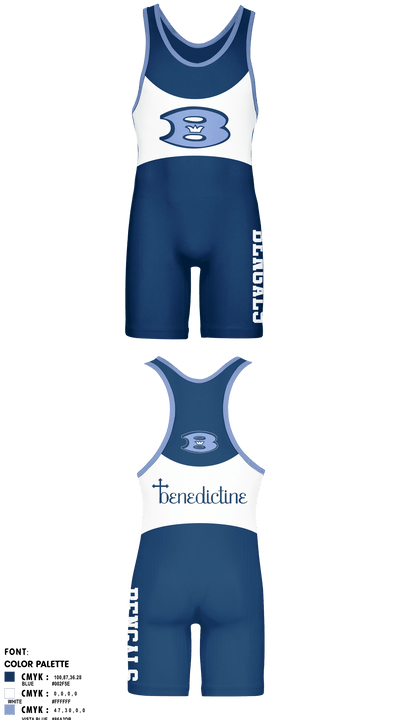 Benedictine Wrestling 76279848 Wrestling Singlet - 1