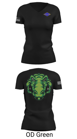 Women's Short Sleeve Vneck Shirt, , Army, Teamtime, Team time, sublimation, custom sports apparel, team uniforms, spirit wear, spiritwear, sports uniforms, custom shirts, team store, custom team store, fundraiser sports, apparel fundraiser