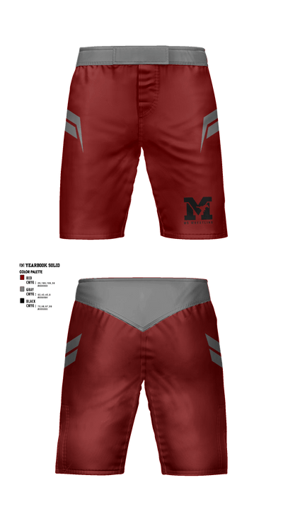 Mount Vernon High School Wrestling 5596500 Fight Shorts - 1