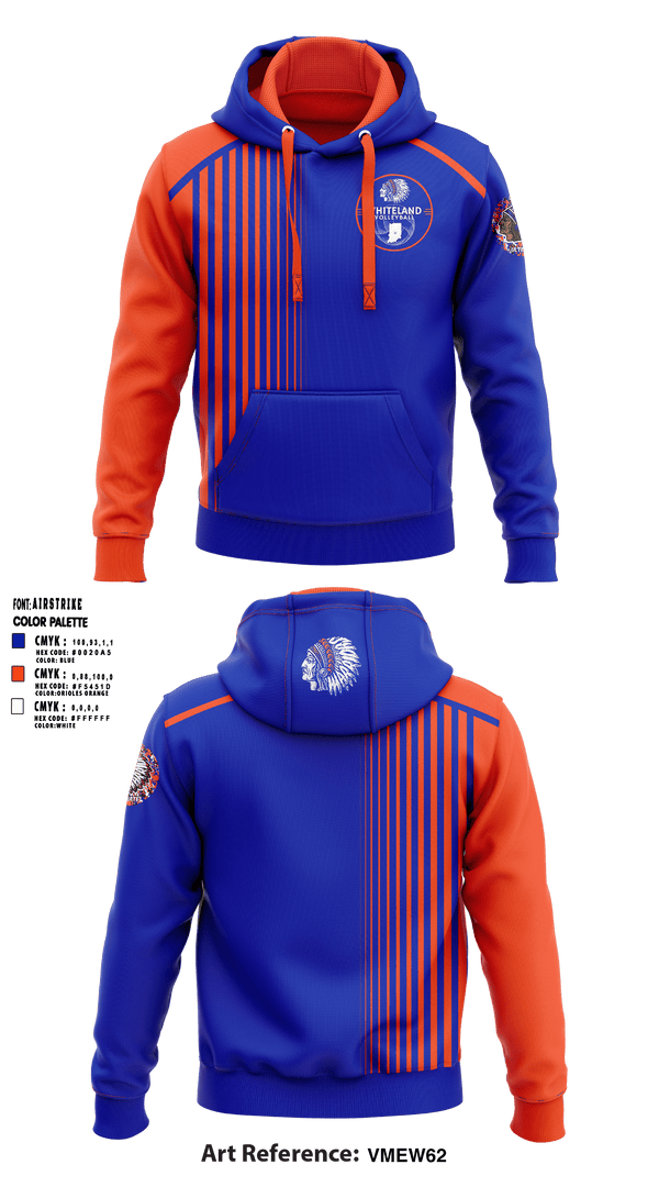 Hoodie, Whiteland Community High School Volleyball, Men's Volleyball, Teamtime, Team time, sublimation, custom sports apparel, team uniforms, spirit wear, spiritwear, sports uniforms, custom shirts, team store, custom team store, fundraiser sports, apparel fundraiser