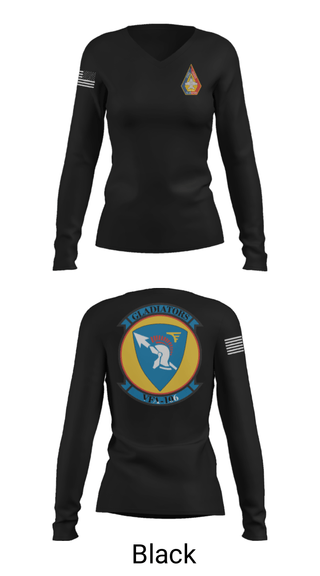 Women's Long Sleeve Vneck Shirt, , Navy, Teamtime, Team time, sublimation, custom sports apparel, team uniforms, spirit wear, spiritwear, sports uniforms, custom shirts, team store, custom team store, fundraiser sports, apparel fundraiser