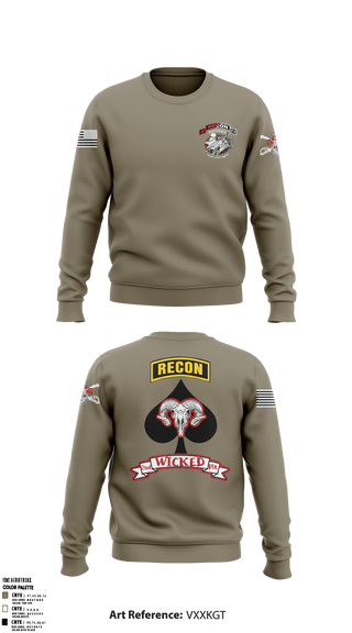 Crew Neck Sweatshirt, B TRP, 3-71 CAV, Army, Teamtime, Team time, sublimation, custom sports apparel, team uniforms, spirit wear, spiritwear, sports uniforms, custom shirts, team store, custom team store, fundraiser sports, apparel fundraiser