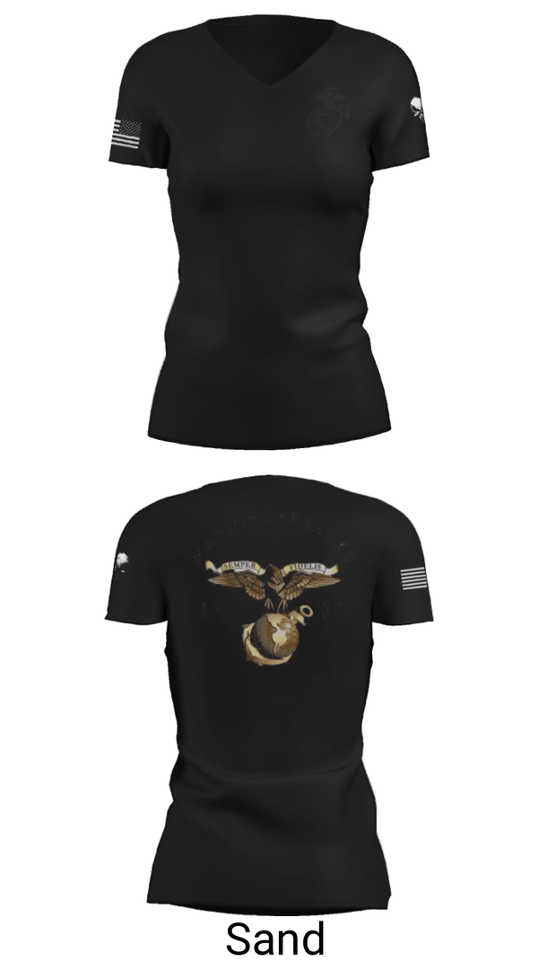 Women's Short Sleeve Vneck Shirt, , Marines, Teamtime, Team time, sublimation, custom sports apparel, team uniforms, spirit wear, spiritwear, sports uniforms, custom shirts, team store, custom team store, fundraiser sports, apparel fundraiser