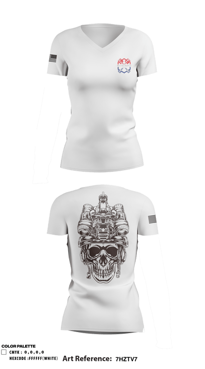Hmx-1 76968790 Women's Short Sleeve V-neck Shirt - 1