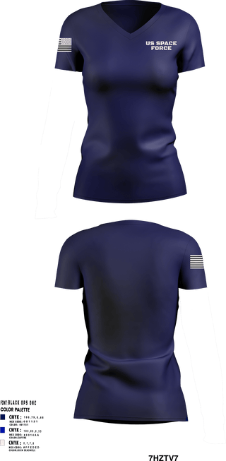 Women's Short Sleeve Vneck Shirt, US Space force, Space Force, Teamtime, Team time, sublimation, custom sports apparel, team uniforms, spirit wear, spiritwear, sports uniforms, custom shirts, team store, custom team store, fundraiser sports, apparel fundraiser