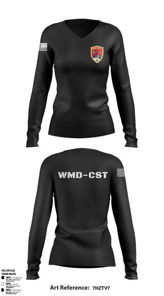 Women's Long Sleeve Vneck Shirt, , Army, Teamtime, Team time, sublimation, custom sports apparel, team uniforms, spirit wear, spiritwear, sports uniforms, custom shirts, team store, custom team store, fundraiser sports, apparel fundraiser