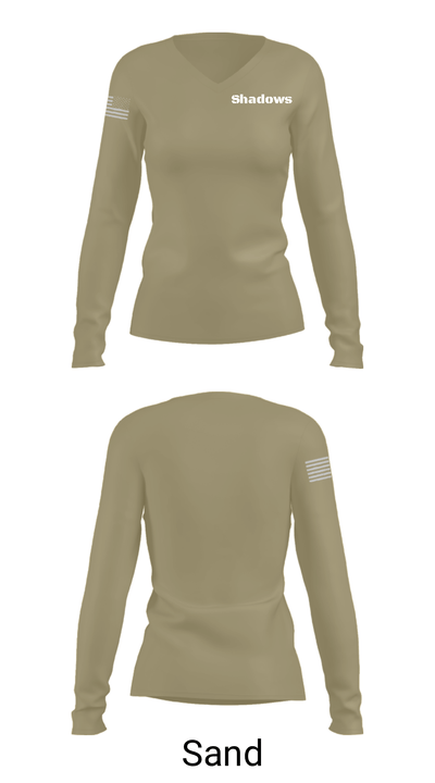 Shadows 75126858 Women's Long Sleeve V-neck Shirt - 41