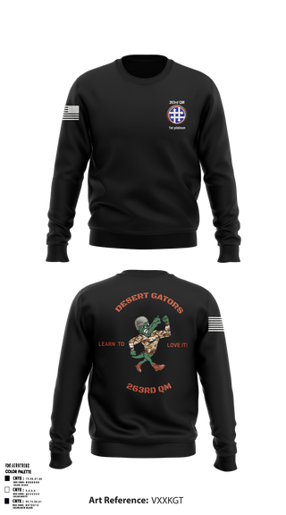 Crew Neck Sweatshirt, 263rd QM, Army, Teamtime, Team time, sublimation, custom sports apparel, team uniforms, spirit wear, spiritwear, sports uniforms, custom shirts, team store, custom team store, fundraiser sports, apparel fundraiser