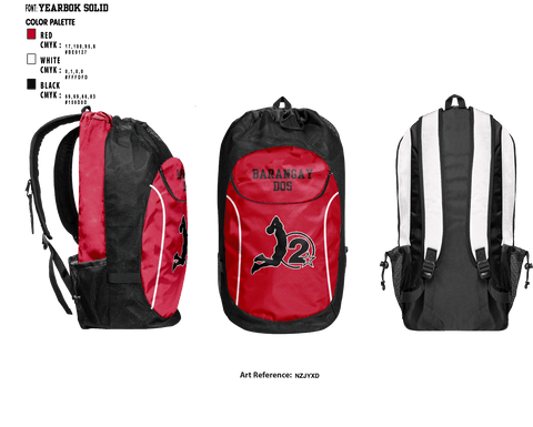 Gear Bag, BARANGAY DOS, Men's Basketball, Teamtime, Team time, sublimation, custom sports apparel, team uniforms, spirit wear, spiritwear, sports uniforms, custom shirts, team store, custom team store, fundraiser sports, apparel fundraiser