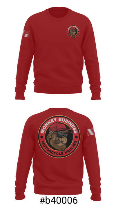 Monkey Business Motorcycle Hauling 46076347 Crew Neck Sweatshirt - 16